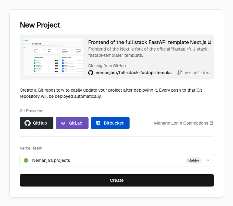 Vercel button wizard
